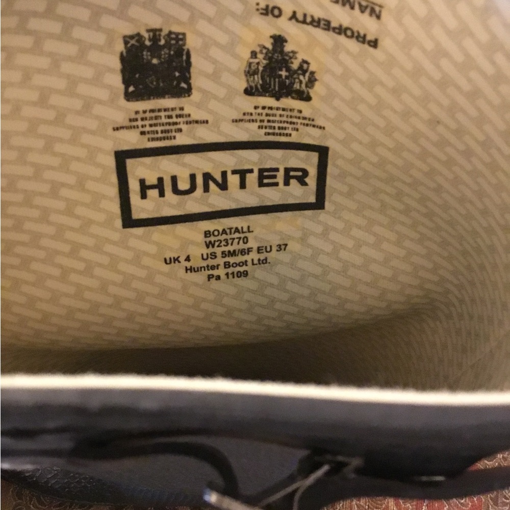 Hunter “ BOATALL” Crocodile Black Rubber Boots SZ 6 Worn Once Limited Edition - Picture 3 of 6